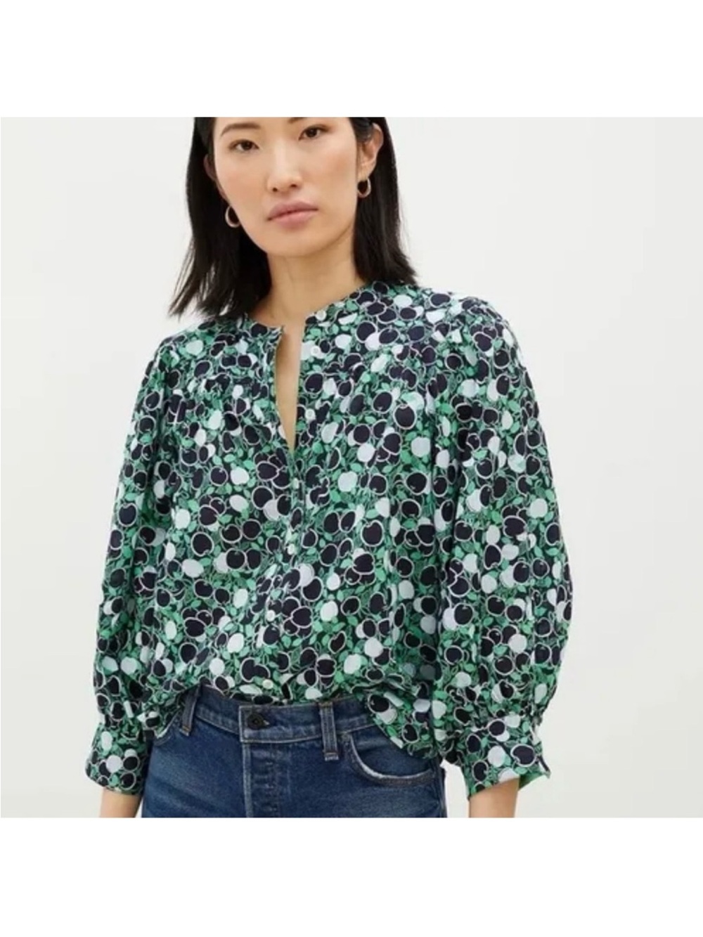 MAEVE by Anthropologie 100%Cotton Lighweight Cherry Apple Print